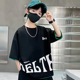 Kids Unisex Oversized Tee – Trendy Dropshoulder & Soft Cotton Comfort